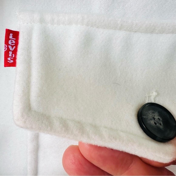 LEVI’S FRINGE WHITE SHIRT STYLE WESTERN LONGLINE JACKET SIZE XS NWT - Picture 9 of 16